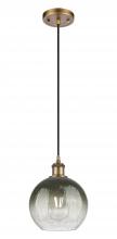 Innovations Lighting 516-1P-BB-G483-8SL - Brookhaven Globe - 1 Light - 8 inch - Brushed Brass - Cord hung - Mini Pendant
