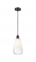Innovations Lighting 516-1P-BK-G480-6OP - Brookhaven Almond - 1 Light - 6 inch - Matte Black - Cord hung - Mini Pendant