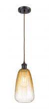 Innovations Lighting 516-1P-OB-G480-6AM - Brookhaven Almond - 1 Light - 6 inch - Oil Rubbed Bronze - Cord hung - Mini Pendant