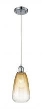 Innovations Lighting 516-1P-PC-G480-6AM - Brookhaven Almond - 1 Light - 6 inch - Polished Chrome - Cord hung - Mini Pendant