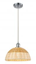 Innovations Lighting 516-1P-PC-NBD2-12-NAT - Bristol Natural II - 1 Light - 12 inch - Polished Chrome - Cord hung - Mini Pendant