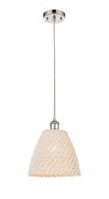 Innovations Lighting 516-1P-PN-NBD-9-NAT - Bristol Natural - 1 Light - 6 inch - Polished Nickel - Cord hung - Mini Pendant