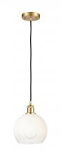 Innovations Lighting 516-1P-SG-G483-8OP - Brookhaven Globe - 1 Light - 8 inch - Satin Gold - Cord hung - Mini Pendant