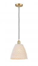 Innovations Lighting 516-1P-SG-NBD-9-NAT - Bristol Natural - 1 Light - 6 inch - Satin Gold - Cord hung - Mini Pendant