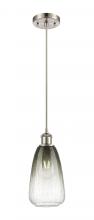 Innovations Lighting 516-1P-SN-G480-6SL - Brookhaven Almond - 1 Light - 6 inch - Brushed Satin Nickel - Cord hung - Mini Pendant