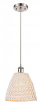 Innovations Lighting 516-1P-SN-NBD-9-NAT - Bristol Natural - 1 Light - 6 inch - Brushed Satin Nickel - Cord hung - Mini Pendant