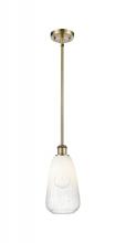 Innovations Lighting 516-1S-AB-G480-6OP - Brookhaven Almond - 1 Light - 6 inch - Antique Brass - Stem hung - Mini Pendant