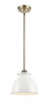 Innovations Lighting 516-1S-AB-M14-W-LED - Adirondack - 1 Light - 8 inch - Antique Brass - Mini Pendant