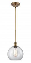 Innovations Lighting 516-1S-BB-G122 - Athens - 1 Light - 8 inch - Brushed Brass - Mini Pendant