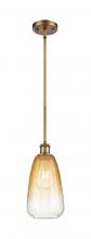 Innovations Lighting 516-1S-BB-G480-6AM - Brookhaven Almond - 1 Light - 6 inch - Brushed Brass - Stem hung - Mini Pendant