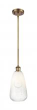 Innovations Lighting 516-1S-BB-G480-6OP - Brookhaven Almond - 1 Light - 6 inch - Brushed Brass - Stem hung - Mini Pendant