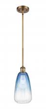 Innovations Lighting 516-1S-BB-G480-6SB - Brookhaven Almond - 1 Light - 6 inch - Brushed Brass - Stem hung - Mini Pendant