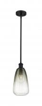 Innovations Lighting 516-1S-BK-G480-6SL - Brookhaven Almond - 1 Light - 6 inch - Matte Black - Stem hung - Mini Pendant