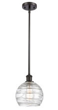 Innovations Lighting 516-1S-OB-G1213-8CL - Athens Deco Swirl - 1 Light - 8 inch - Oil Rubbed Bronze - Stem hung - Mini Pendant