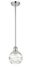 Innovations Lighting 516-1S-PC-G1213-6CL - Athens Deco Swirl - 1 Light - 6 inch - Polished Chrome - Stem hung - Mini Pendant