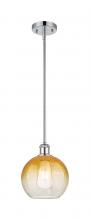 Innovations Lighting 516-1S-PC-G483-8AM - Brookhaven Globe - 1 Light - 8 inch - Polished Chrome - Stem hung - Mini Pendant