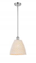 Innovations Lighting 516-1S-PC-NBD-9-NAT - Bristol Natural - 1 Light - 6 inch - Polished Chrome - Mini Pendant