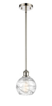 Innovations Lighting 516-1S-PN-G1213-6CL - Athens Deco Swirl - 1 Light - 6 inch - Polished Nickel - Stem hung - Mini Pendant