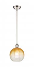 Innovations Lighting 516-1S-PN-G483-8AM - Brookhaven Globe - 1 Light - 8 inch - Polished Nickel - Stem hung - Mini Pendant