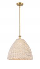 Innovations Lighting 516-1S-SG-NBD-16-NAT - Bristol Natural - 1 Light - 6 inch - Satin Gold - Mini Pendant