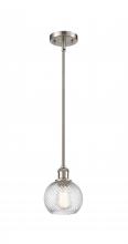 Innovations Lighting 516-1S-SN-G1214-6 - Twisted Swirl 1 Light 6 inch Mini Pendant