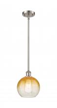 Innovations Lighting 516-1S-SN-G483-8AM - Brookhaven Globe - 1 Light - 8 inch - Brushed Satin Nickel - Stem hung - Mini Pendant