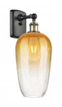 Innovations Lighting 516-1W-BAB-G484-7AM - Brookhaven Flute - 1 Light - 7 inch - Black Antique Brass - Sconce