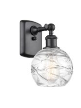 Innovations Lighting 516-1W-BK-G1213-6CL - Athens Deco Swirl - 1 Light - 6 inch - Matte Black - Sconce