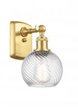 Innovations Lighting 516-1W-SG-G1214-6 - Small Twisted Swirl 1 Light Sconce part of the Ballston Collection