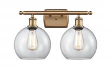 Innovations Lighting 516-2W-BB-G122 - Athens - 2 Light - 18 inch - Brushed Brass - Bath Vanity Light