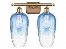 Innovations Lighting 516-2W-BB-G484-7SB - Brookhaven Flute - 2 Light - 17 inch - Brushed Brass - Bath Vanity Light