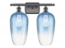 Innovations Lighting 516-2W-OB-G484-7SB - Brookhaven Flute - 2 Light - 17 inch - Oil Rubbed Bronze - Bath Vanity Light