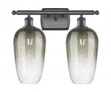 Innovations Lighting 516-2W-OB-G484-7SL - Brookhaven Flute - 2 Light - 17 inch - Oil Rubbed Bronze - Bath Vanity Light