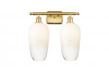 Innovations Lighting 516-2W-SG-G484-7OP - Brookhaven Flute - 2 Light - 17 inch - Satin Gold - Bath Vanity Light