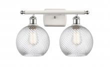 Innovations Lighting 516-2W-WPC-G1214-8 - Twisted Swirl 2 Light Bath Vanity Light part of the Ballston Collection