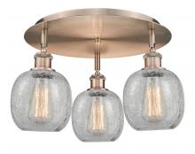 Innovations Lighting 516-3C-AC-G105 - Belfast - 3 Light - 18 inch - Antique Copper - Semi-Flush Mount