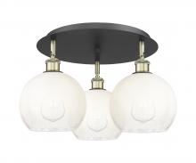 Innovations Lighting 516-3C-BAB-G483-8OP - Brookhaven Globe - 3 Light - 20 inch - Black Antique Brass - Semi-Flush Mount
