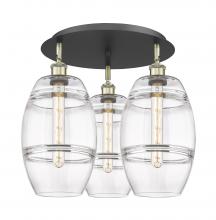 Innovations Lighting 516-3C-BAB-G557-8CL - Vaz - 3 Light - 20 inch - Black Antique Brass - Semi-Flush Mount