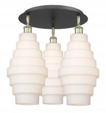 Innovations Lighting 516-3C-BAB-G671-8 - Cascade - 3 Light - 20 inch - Black Antique Brass - Semi-Flush Mount