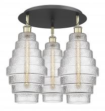 Innovations Lighting 516-3C-BAB-G672-8 - Cascade - 3 Light - 20 inch - Black Antique Brass - Flush Mount