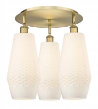 Innovations Lighting 516-3C-BB-G681-7 - Windham - 3 Light - 19 inch - Brushed Brass - Flush Mount
