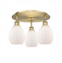 Innovations Lighting 516-3C-BB-G81 - Eaton - 3 Light - 17 inch - Brushed Brass - Semi-Flush Mount