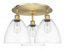 Innovations Lighting 516-3C-BB-GBD-92 - Bristol - 3 Light - 21 inch - Brushed Brass - Semi-Flush Mount