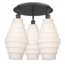 Innovations Lighting 516-3C-BK-G671-8 - Cascade - 3 Light - 20 inch - Matte Black - Semi-Flush Mount