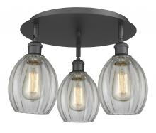 Innovations Lighting 516-3C-BK-G82 - Eaton - 3 Light - 17 inch - Matte Black - Semi-Flush Mount