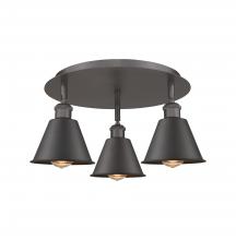 Innovations Lighting 516-3C-OB-M8-OB - Ballston - 3 Light - 18 inch - Oil Rubbed Bronze - Semi-Flush Mount