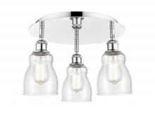 Innovations Lighting 516-3C-PC-G394 - Ellery - 3 Light - 17 inch - Polished Chrome - Semi-Flush Mount