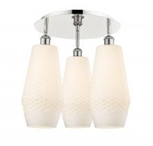 Innovations Lighting 516-3C-PN-G681-7 - Windham - 3 Light - 19 inch - Polished Nickel - Flush Mount