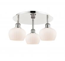 Innovations Lighting 516-3C-PN-G91 - Fenton - 3 Light - 18 inch - Polished Nickel - Semi-Flush Mount