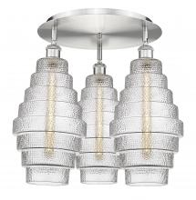 Innovations Lighting 516-3C-SN-G672-8 - Cascade - 3 Light - 20 inch - Satin Nickel - Flush Mount